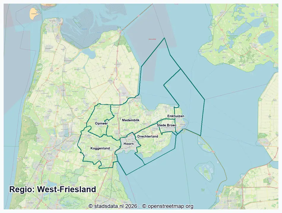 Kaart West-Friesland